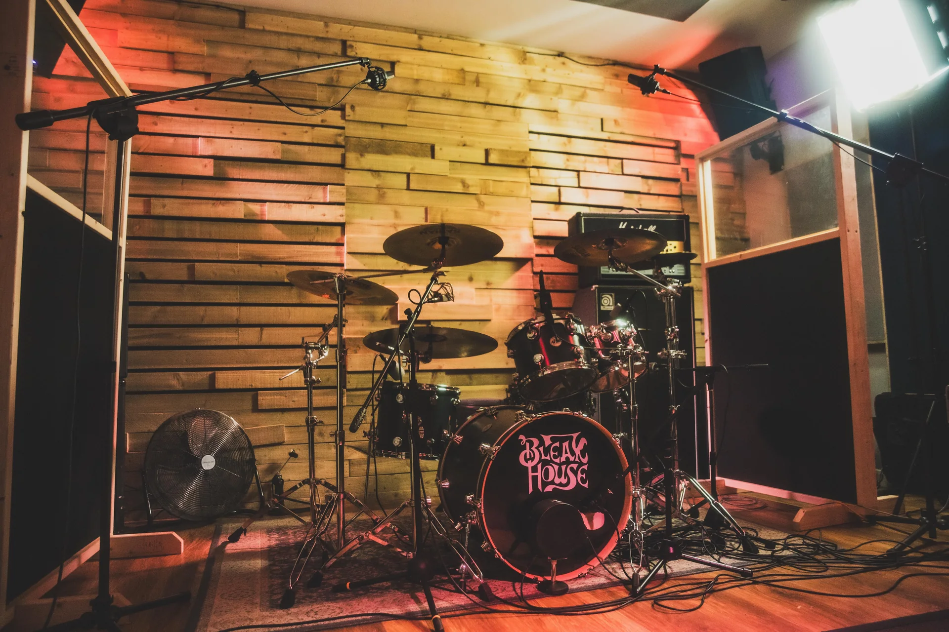 Drum kit in the recording studio at Signal House Studios