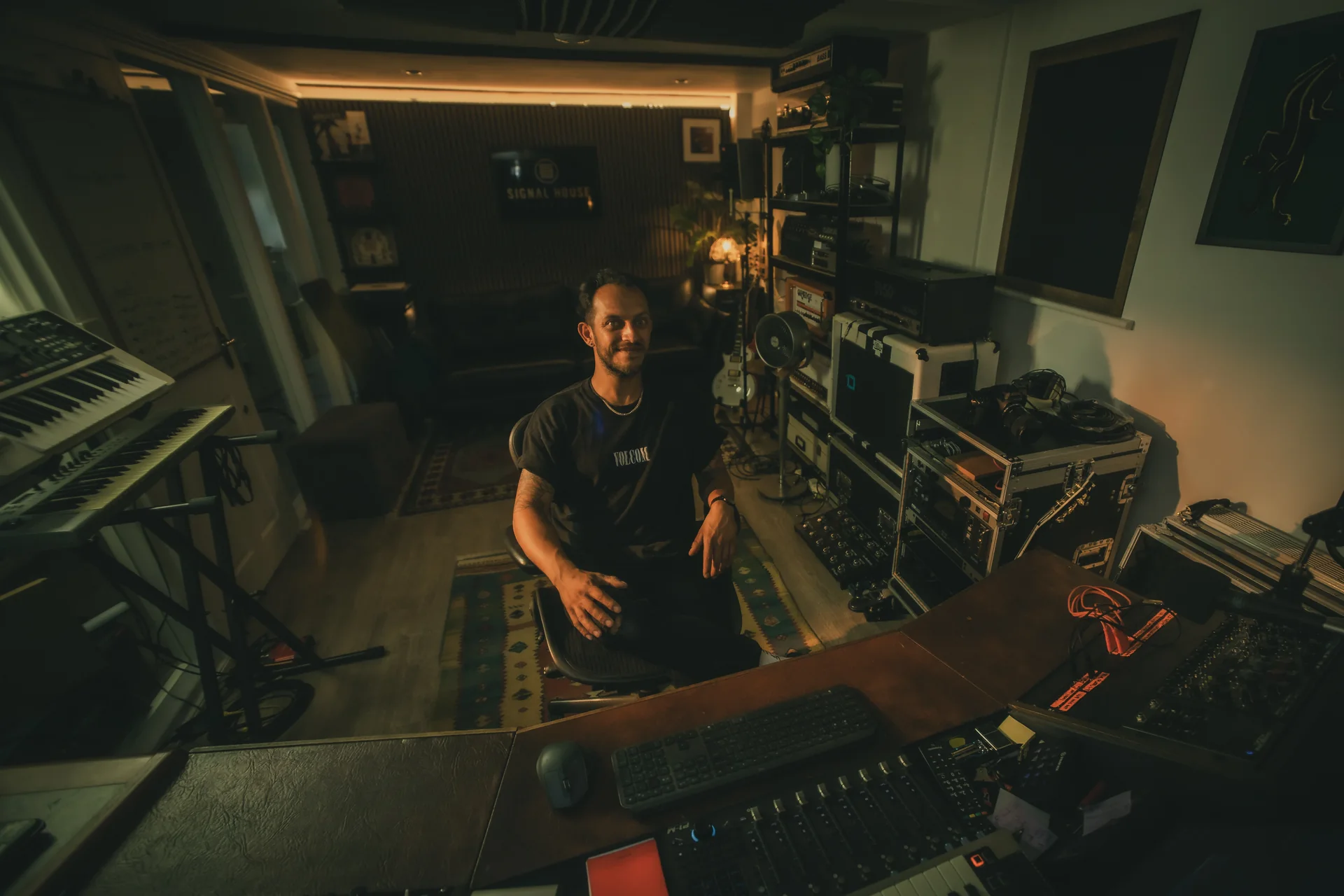 Mixing session at Signal House Studios